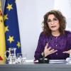 La ministra portavoz, María Jesús Montero, en la rueda de prensa posterior al Consejo de Ministros. Europa Press