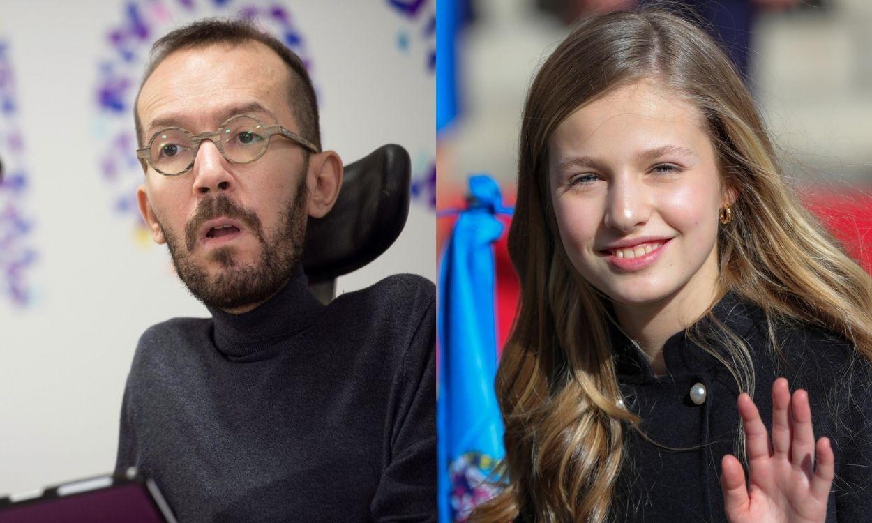 Pablo Echenique y  la princesa Leonor