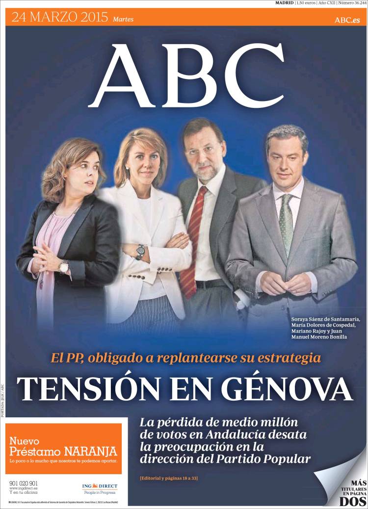 ‘Mala digestión’ en Génova: rostros graves de Soraya y Cospedal ... y Aguirre metiendo el dedo en el ojo