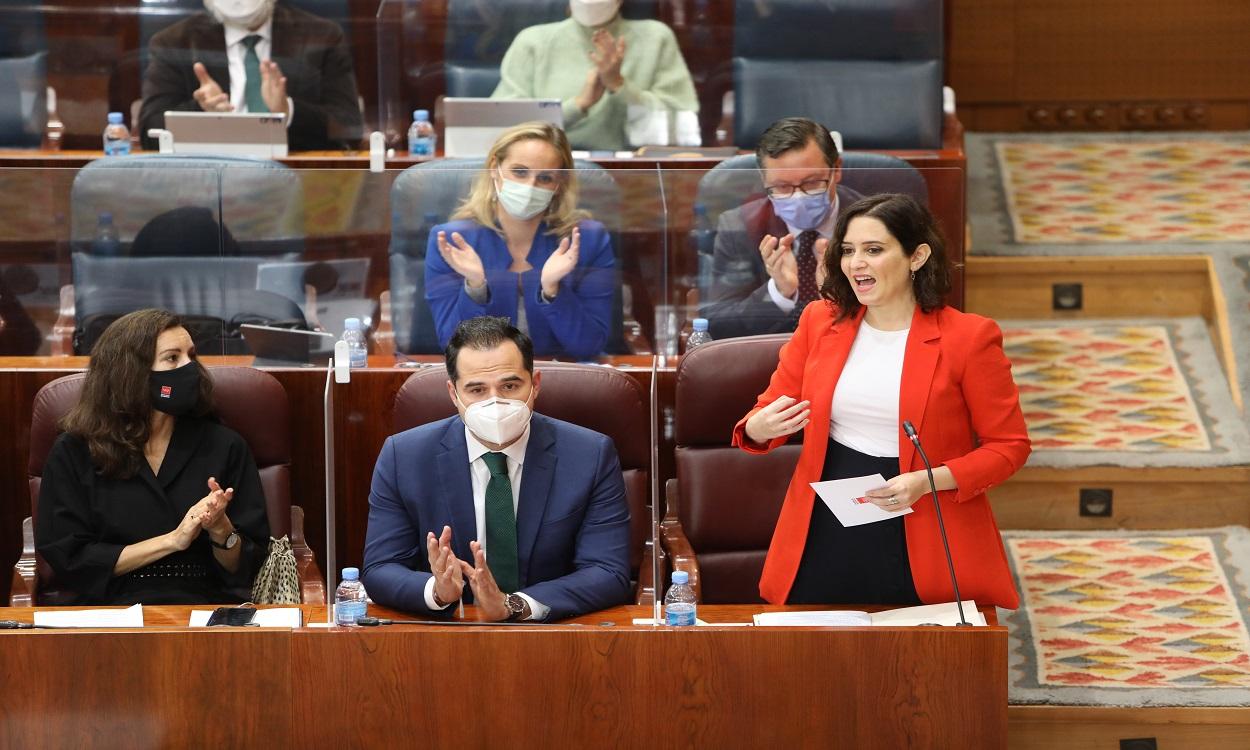 Isabel Díaz Ayuso en la Asamblea de Madrid