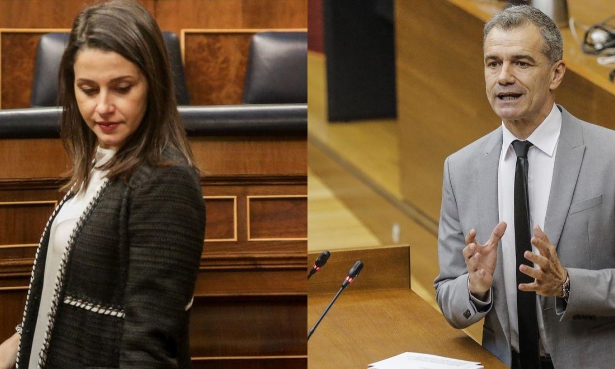 Fotomontaje con imágenes de Inés Arrimadas y Toni Cantó