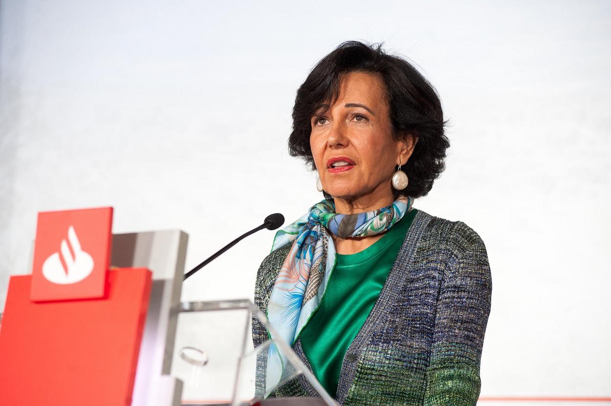 La presidenta de Banco Santander, Ana Botín, en la presentación de resultados. Banco Santander