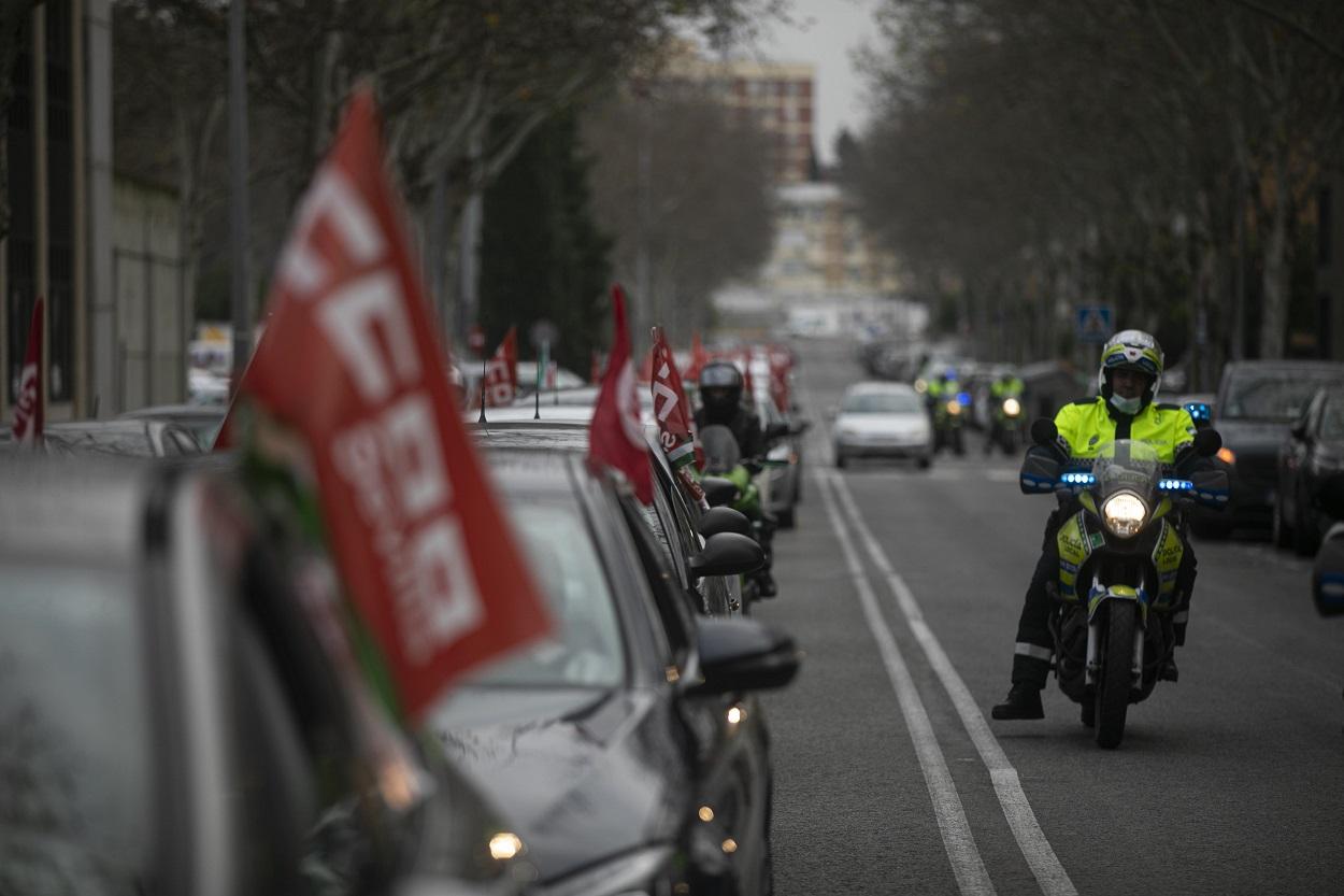 Manifestación de los sindicatos en Sevilla. Europa Press