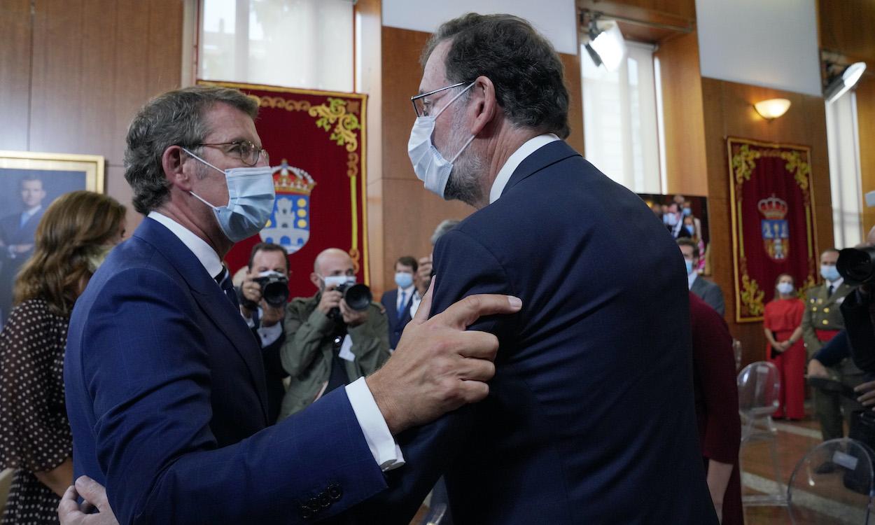 Alberto Núñez Feijóo junto a Mariano Rajoy