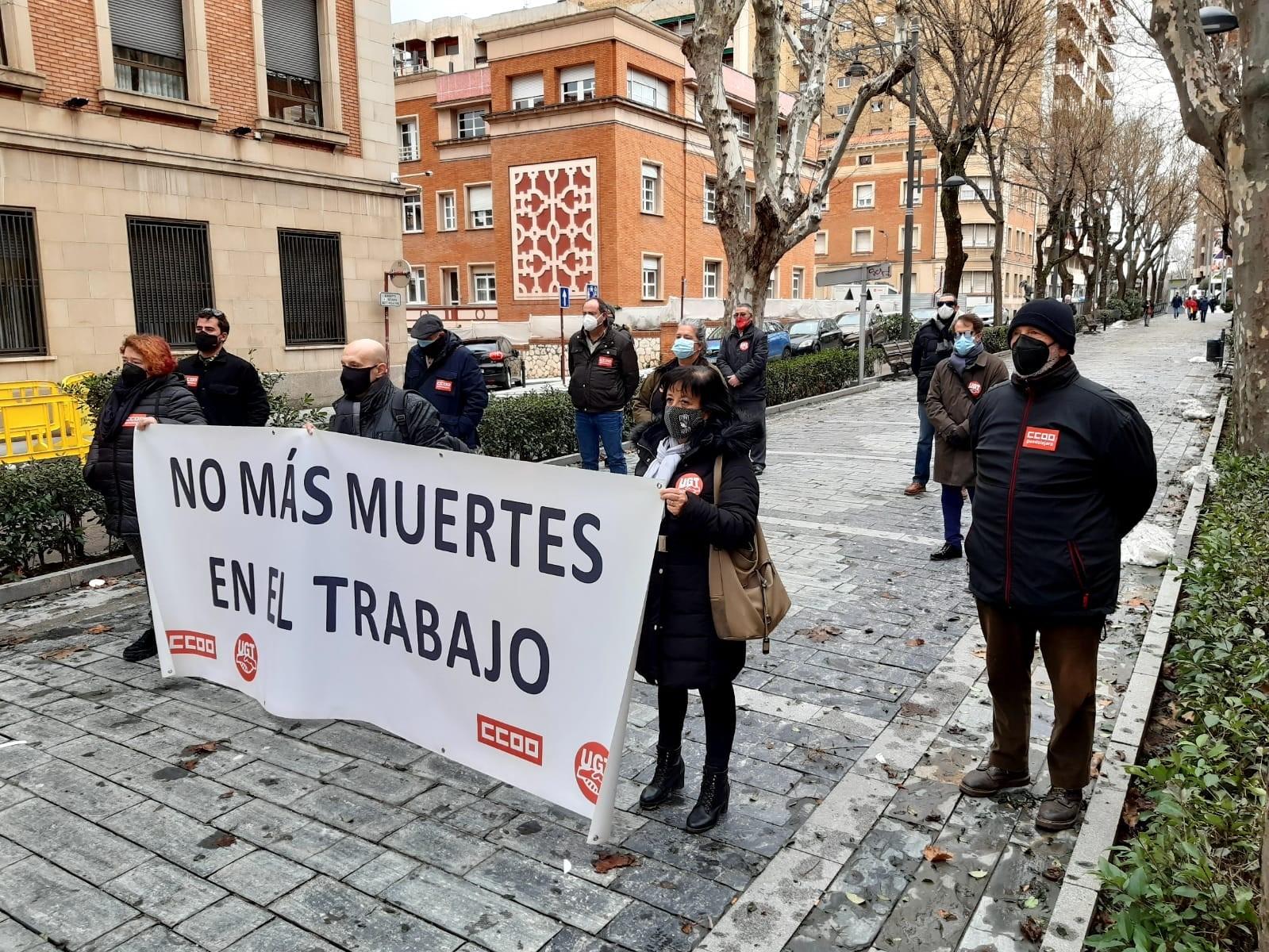 Manifestación de UGT y CCOO contra los accidentes laborales. Europa Press