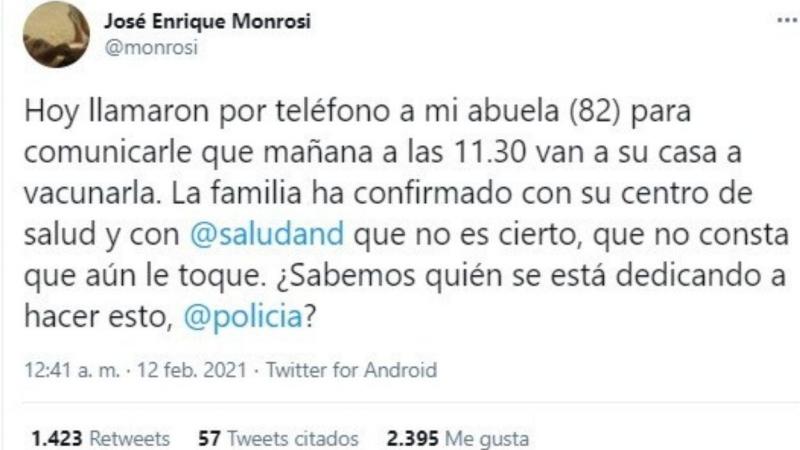 Periodista denuncia estafa de vacunas contra personas mayores Periodista denuncia estafa de vacunas contra personas mayores