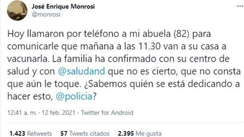 Periodista denuncia estafa de vacunas contra personas mayores