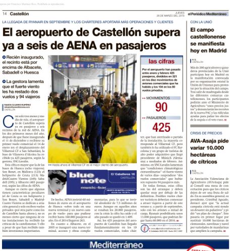 El aeropuerto de Castellón saca pecho... ya no es el último: ha tenido ¡425 pasajeros... en total! 
