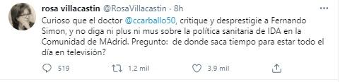 Rosa Villacastín sobre César Carballo