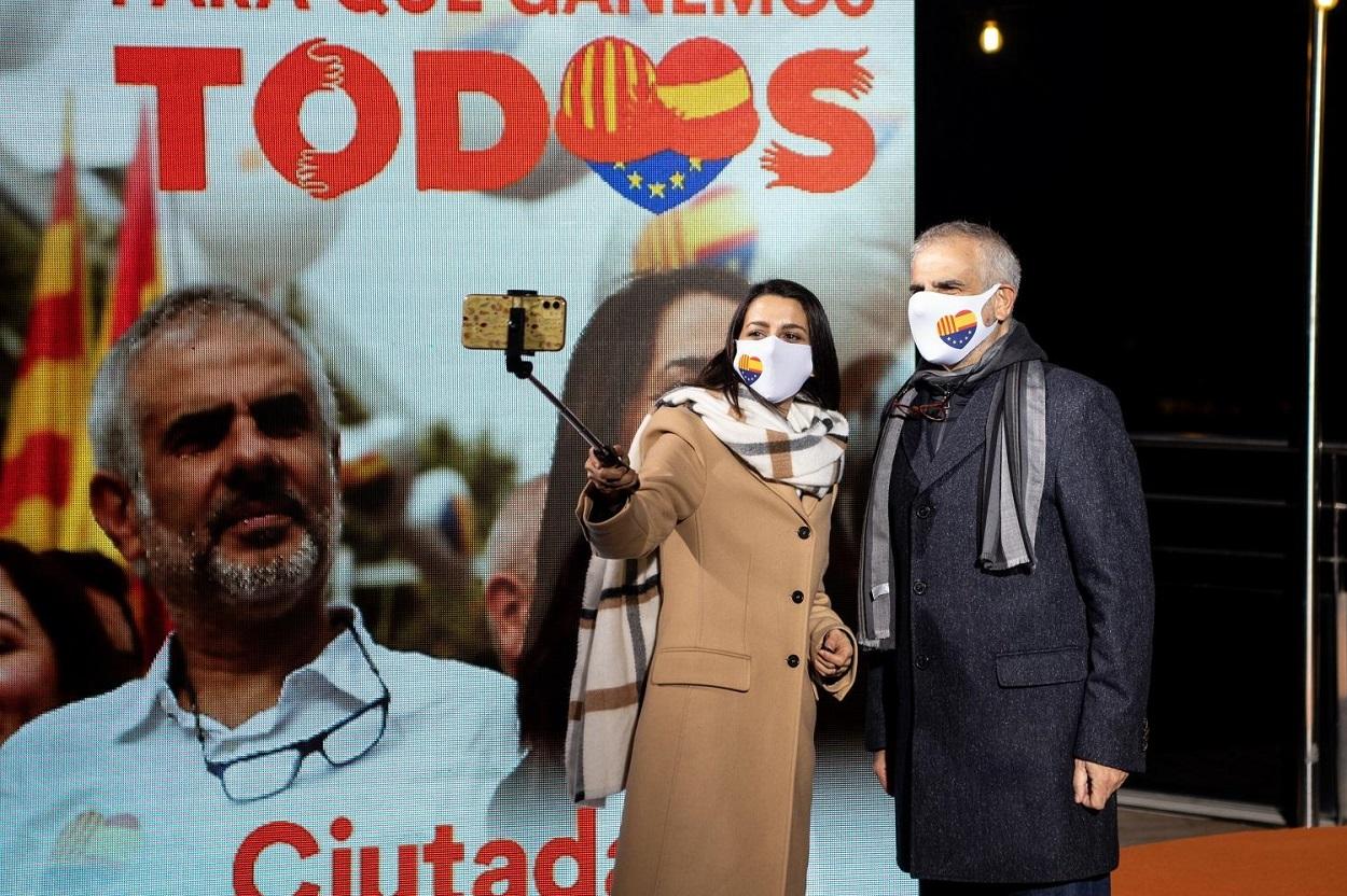 Inés Arrimadas, junto a Carlos Carrizosa, en una imagen de archivo. Fuente: Europa Press.