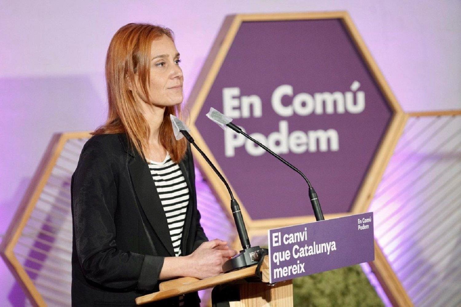 La candidata de ECP a las elecciones catalanas, Jéssica Albiach. Fuente: Europa Press.