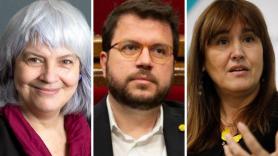 Dolors Sabater, Pere Aragonés y Laura Borrás