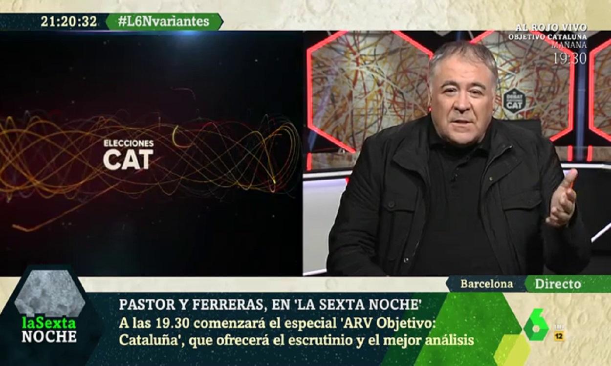 Ferreras durante un programa. La Sexta