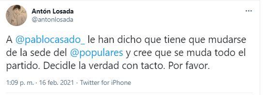 Tuit de Antón Losada Tuit de Antón Losada