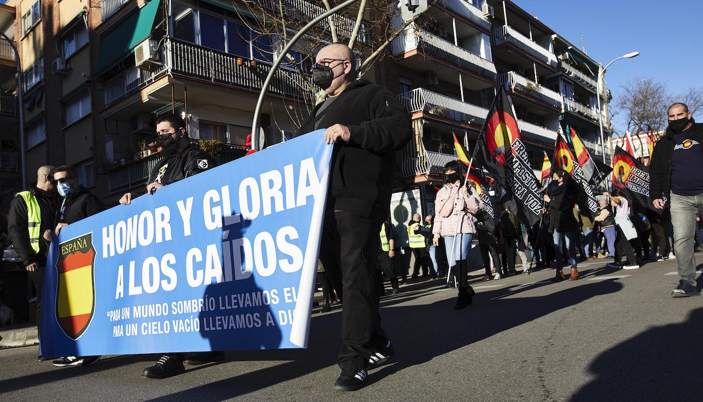 Una marcha neonazi recorre Ciudad Lineal “por los caídos de la División Azul y por los caídos de Europa”. EP