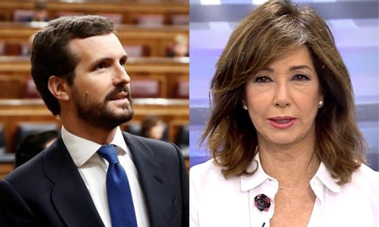 Pablo Casado y Ana Rosa Quintana