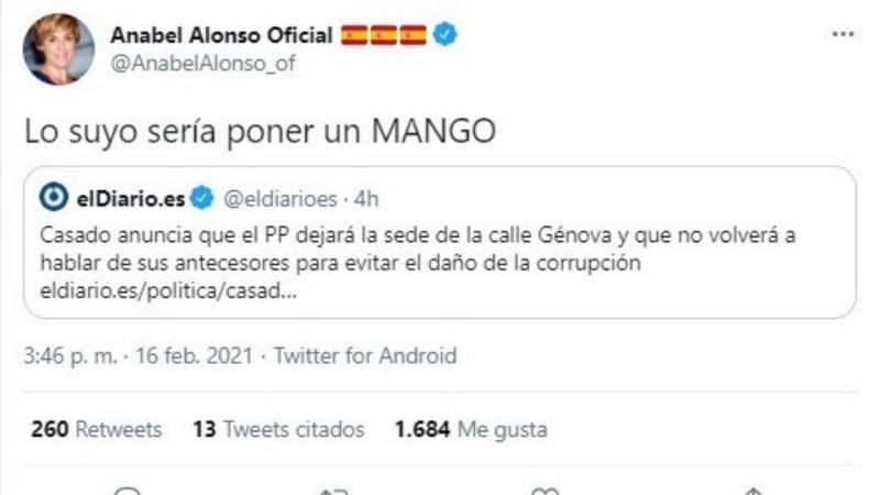 El nuevo uso de Génova que propone Anabel Alonso en redes