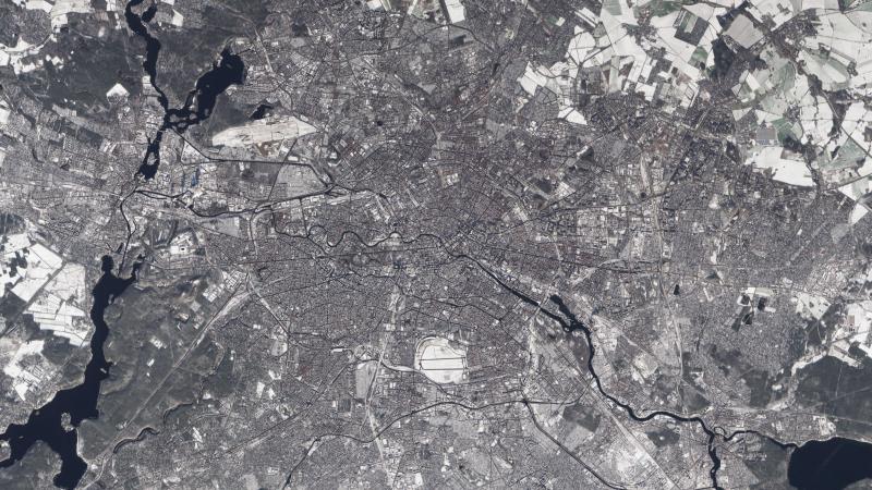 Berlín sepultada por la nieve el pasado 31 de enero. Imagen: ESA