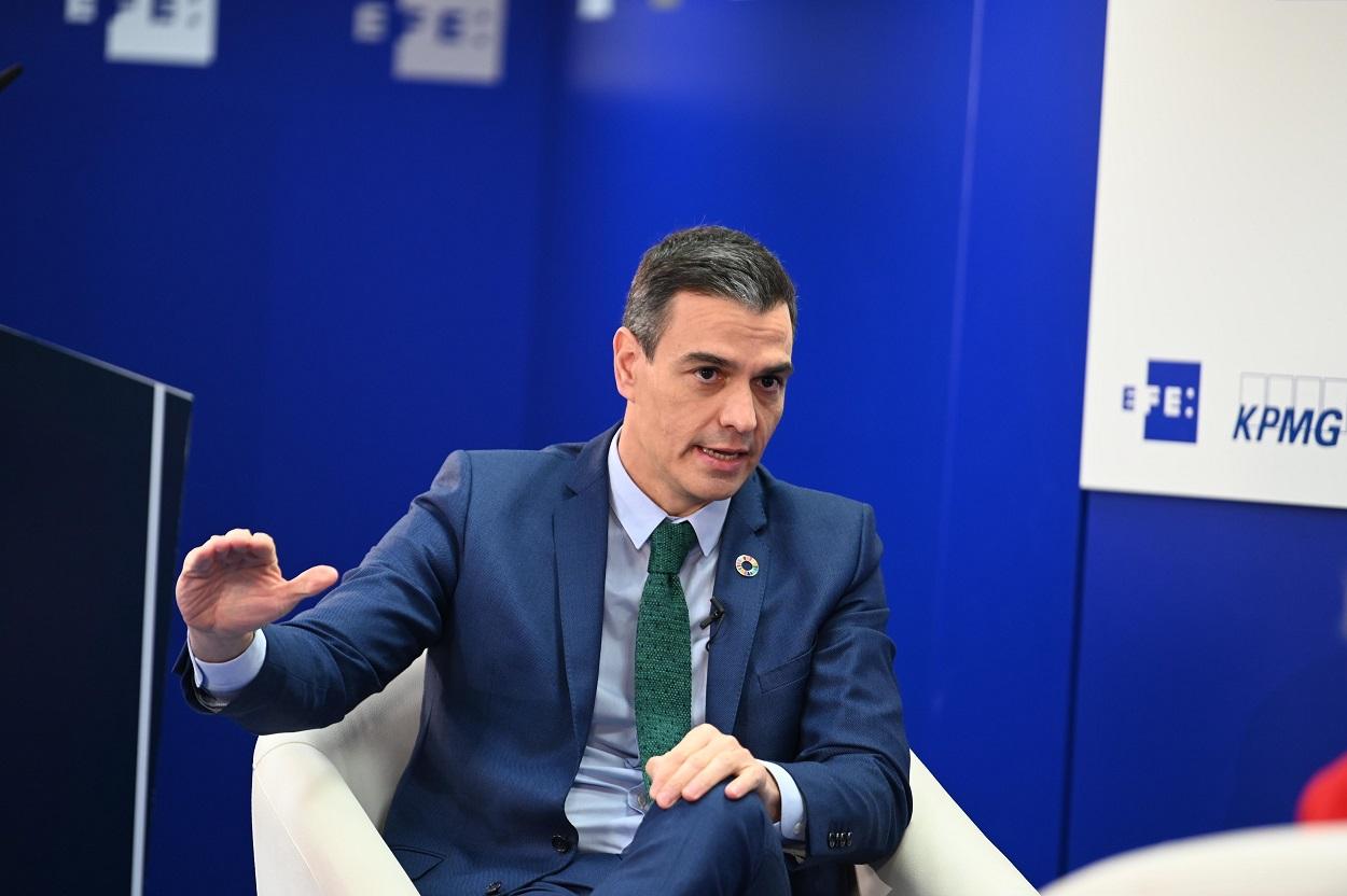 El presidente del Gobierno, Pedro Sánchez, en un acto anterior. Europa Press