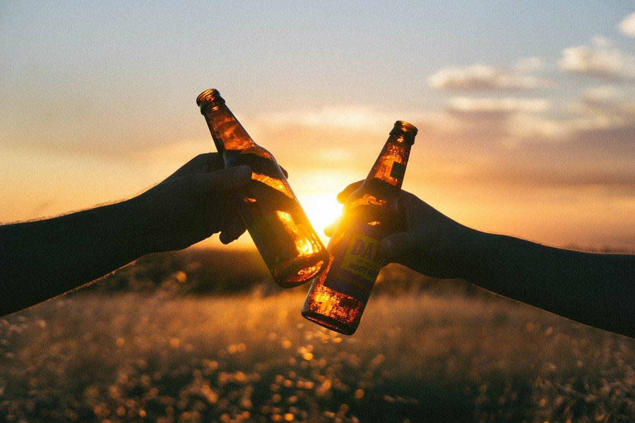 Dos personas brindan con cerveza. Pixabay