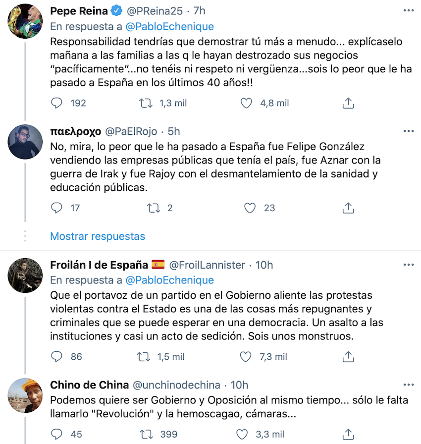Pepe Reina y Rafael Hernando contra Echenique Pepe Reina y Rafael Hernando contra Echenique