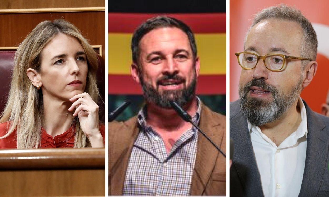 Cayetana Álvarez de Toledo, Santiago Abascal y Juan Carlos Girauta.