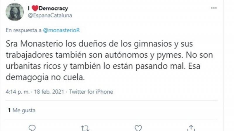 Respuesta deportistas a Monasterio en Twitter 3