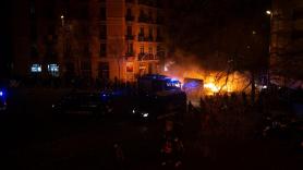 Protestas contra el encarcelamiento de Pablo Hasél en Barcelona. EP