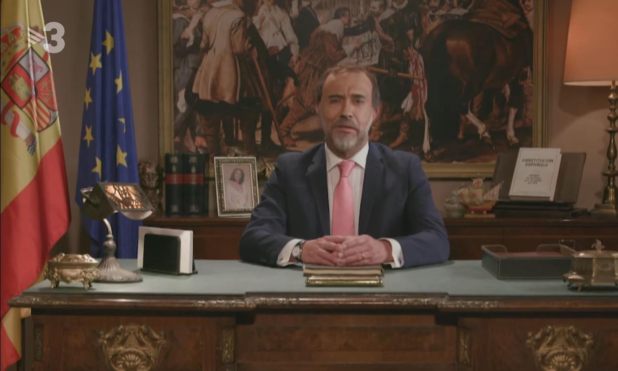 'Polònia' parodia un discurso de Felipe VI sobre Juan Carlos I y la encarcelación de Pablo Hasél. TV3