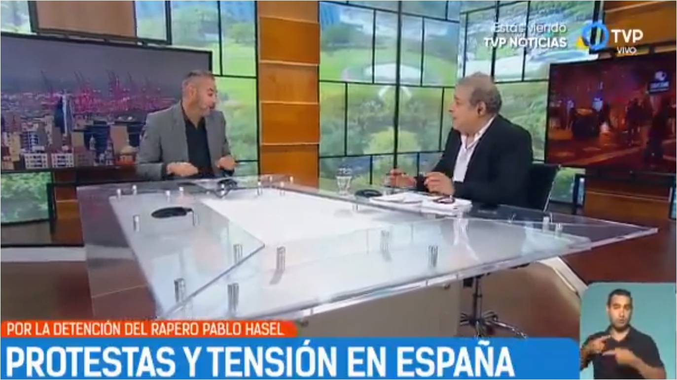 La televisión argentina habla de Vox y las protestas por la detención de Pablo Hasel en España