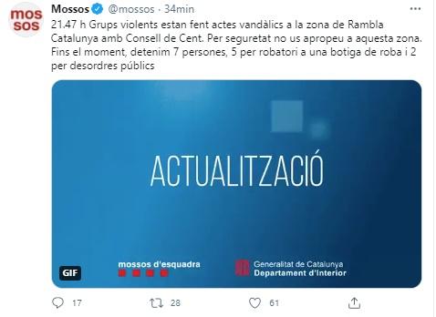 Tuit de los Mossos