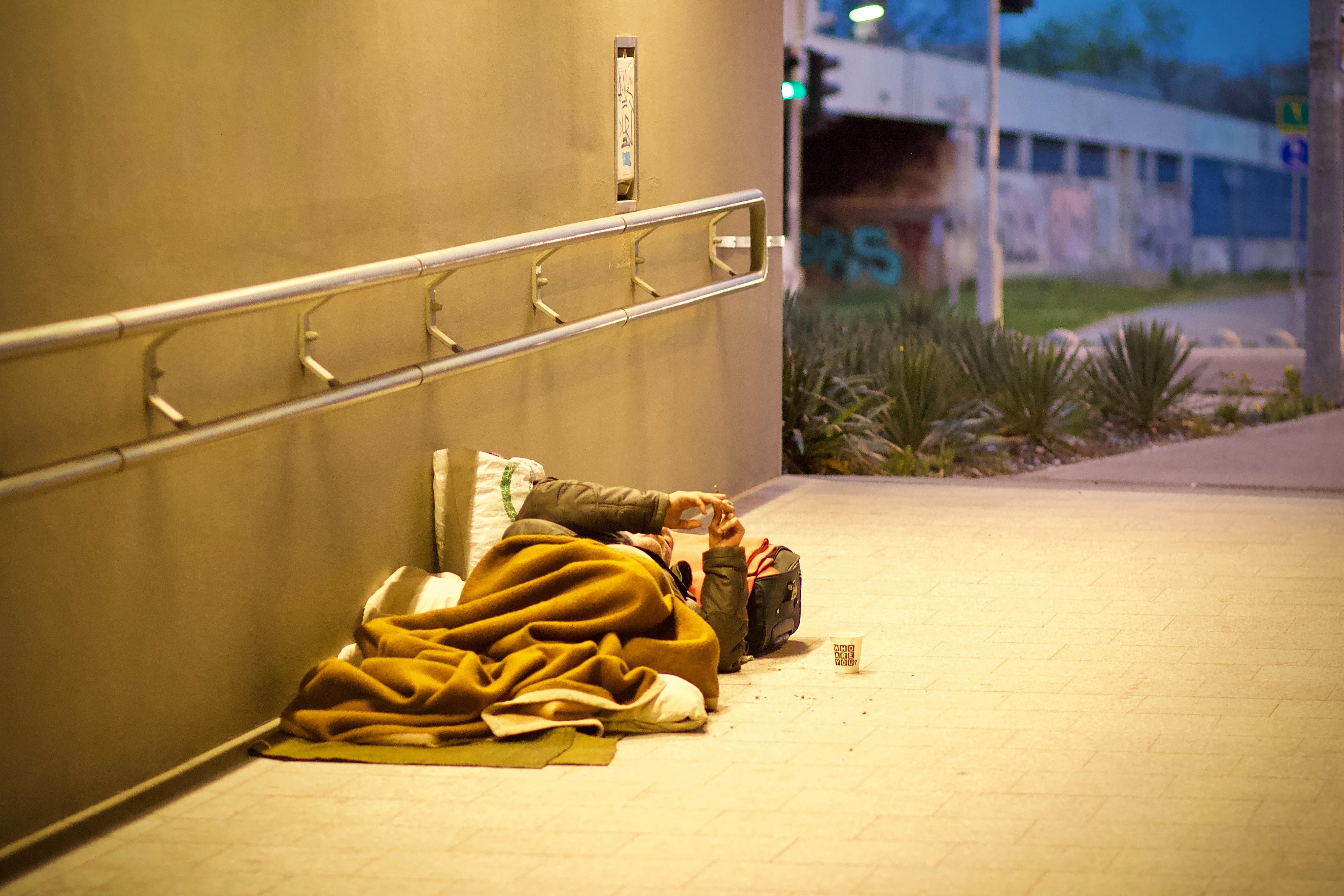 Persona sin hogar. Unsplash