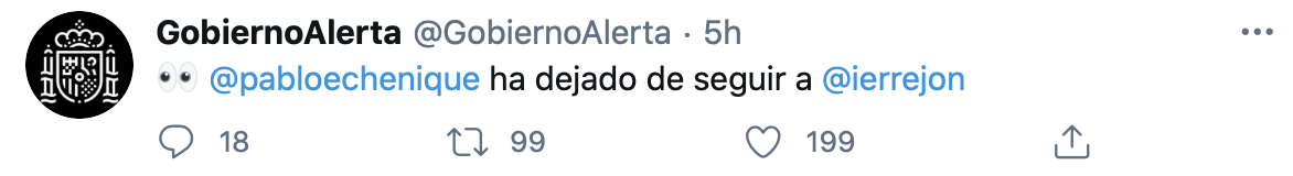 Tuit sobre Echenique y Errejón Tuit sobre Echenique y Errejón