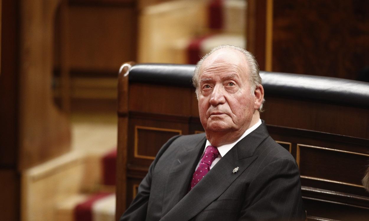 El rey emérito, Juan Carlos I, en el Congreso de los Diputados. EP
