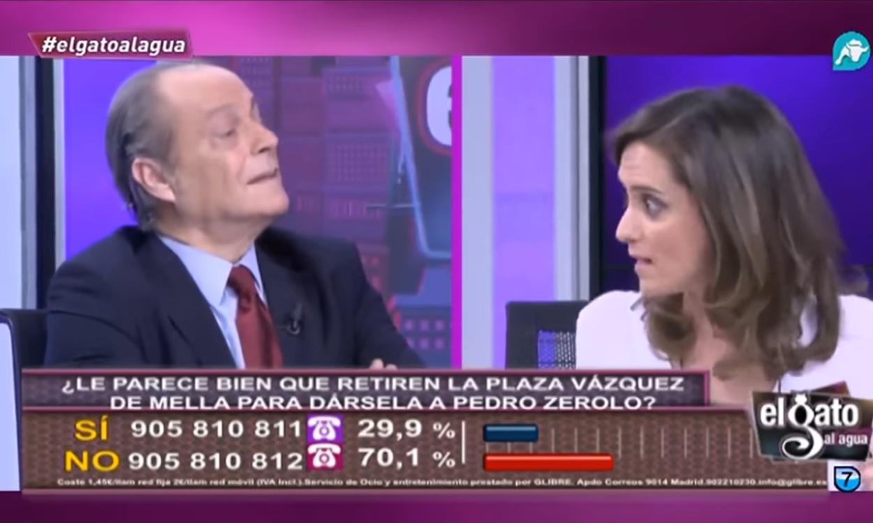 Eduardo García Serrano enfrentado con Isabel Díaz Ayuso en 'El Gato al Agua'. Intereconomía