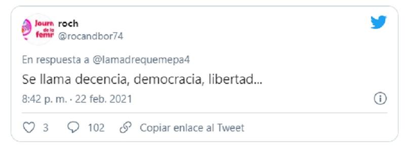 La profesora dice que la igualdad es democracia y libertad