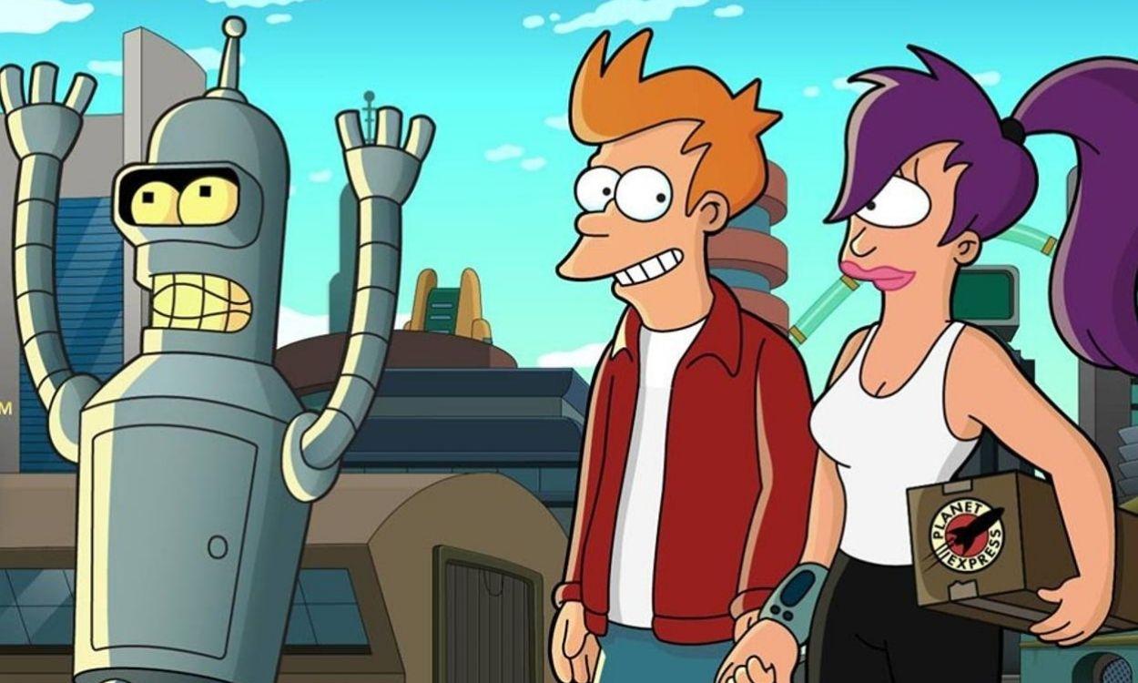 Imagen de los principales protagonistas de la serie Futurama.