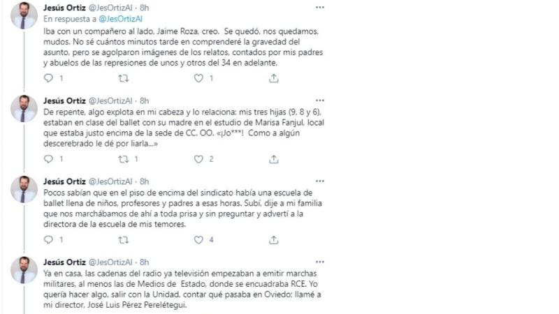 Hilo explicativo de Jesús Ortiz, padre de Letizia, sobre el 23 F