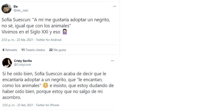 Reacciones en Twitter ante las polémicas palabras de Sofía Suescun