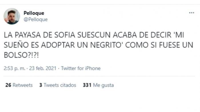 Reacciones en Twitter ante las polémicas palabras de Sofía Suescun (2)