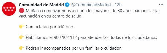 Tuit Comunidad de Madrid