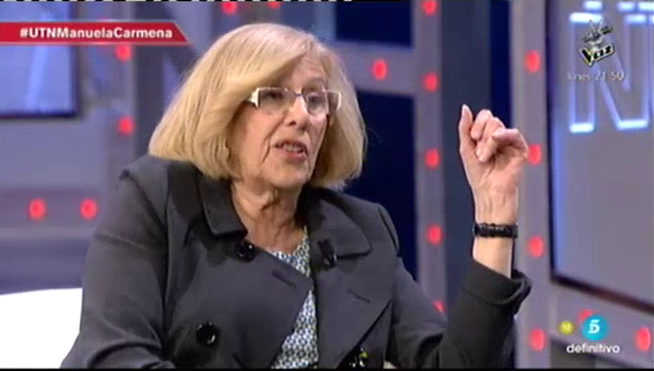 Manuela Carmena: "Soy absolutamente independiente. No tengo nada que ver con Podemos"