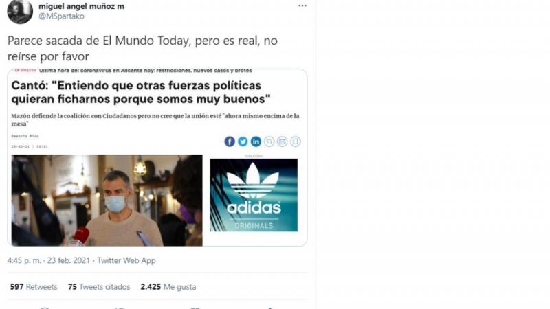 Reacciones al tuit de Toni Cantó Reacciones al tuit de Toni Cantó