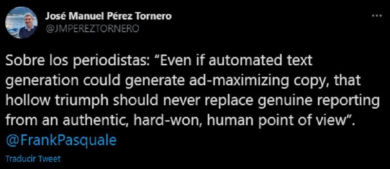 José Manuel Pérez Tornero sobre el papel del periodista José Manuel Pérez Tornero sobre el papel del periodista
