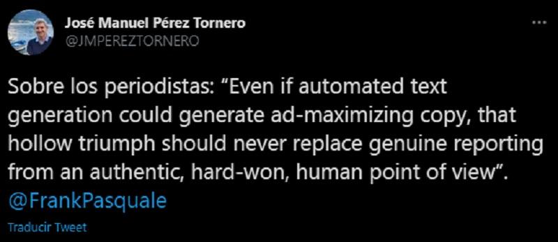 José Manuel Pérez Tornero sobre el papel del periodista