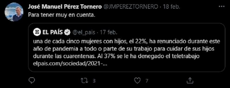 Pérez Tornero sobre la situación de la mujer en la sociedad actual Pérez Tornero sobre la situación de la mujer en la sociedad actual