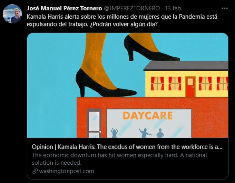 El presidente de RTVE comparte que en la pandemia las mujeres llevan la peor parte El presidente de RTVE comparte que en la pandemia las mujeres llevan la peor parte