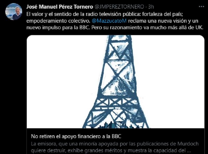 La televisión y radio públicas como empoderamiento colectivo, según Pérez Tornero La televisión y radio públicas como empoderamiento colectivo, según Pérez Tornero