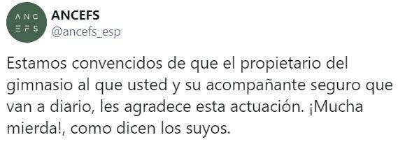 El tuit de ANCEFS El tuit de ANCEFS