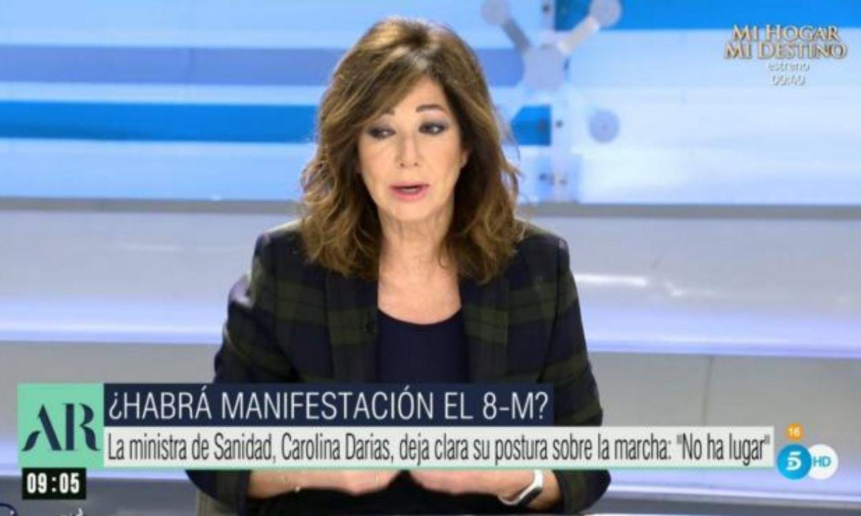 El Programa de Ana Rosa': Ana Rosa Quintana asesta un duro golpe al  Gobierno con motivo del 8M: 